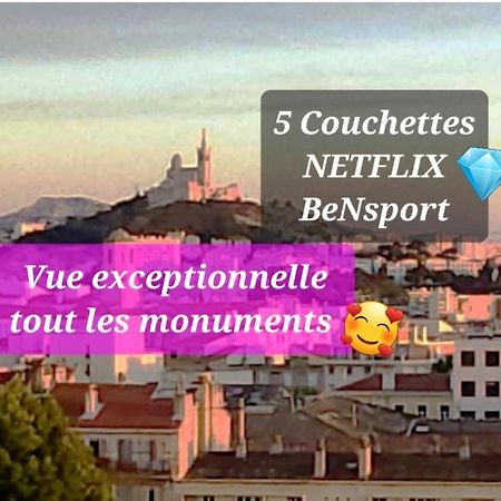 Sublime 2 Pieces Vue Incroyable Mer Et Tout Les Monuments De Marseille Marselha Exterior foto